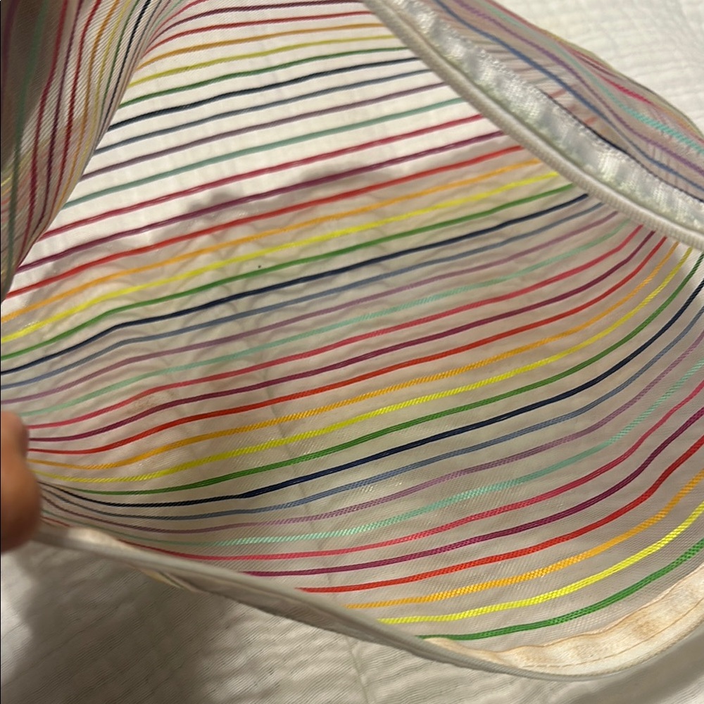 Colorful Striped Mesh Pouch - Picture 4 of 5